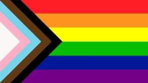 彩虹骄傲旗，跨性别包容和“黑人的命也是命”的颜色。